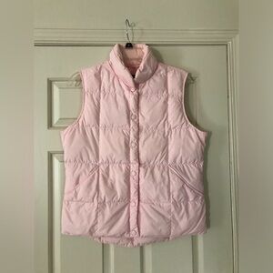 Lands End Pink Puffer Vest